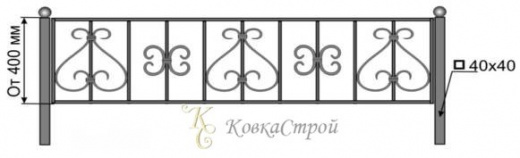 Кованая оградка №57