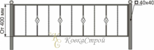 Кованая оградка №82