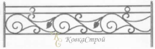 Кованая оградка №113