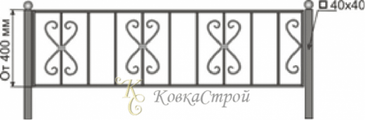 Кованая оградка №78