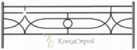 Кованая оградка №94