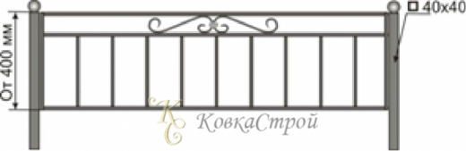 Кованая оградка №74