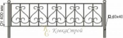 Кованая оградка №84