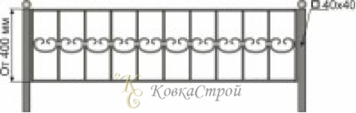 Кованая оградка №81