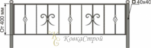 Кованая оградка №80