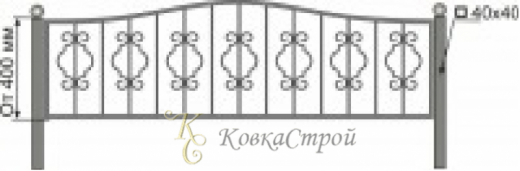 Кованая оградка №89