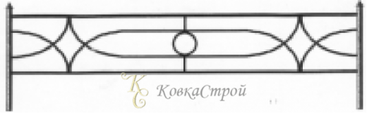 Кованая оградка №85