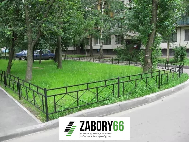 Газонное ограждение кованое №63