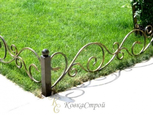 Газонное ограждение кованое №62